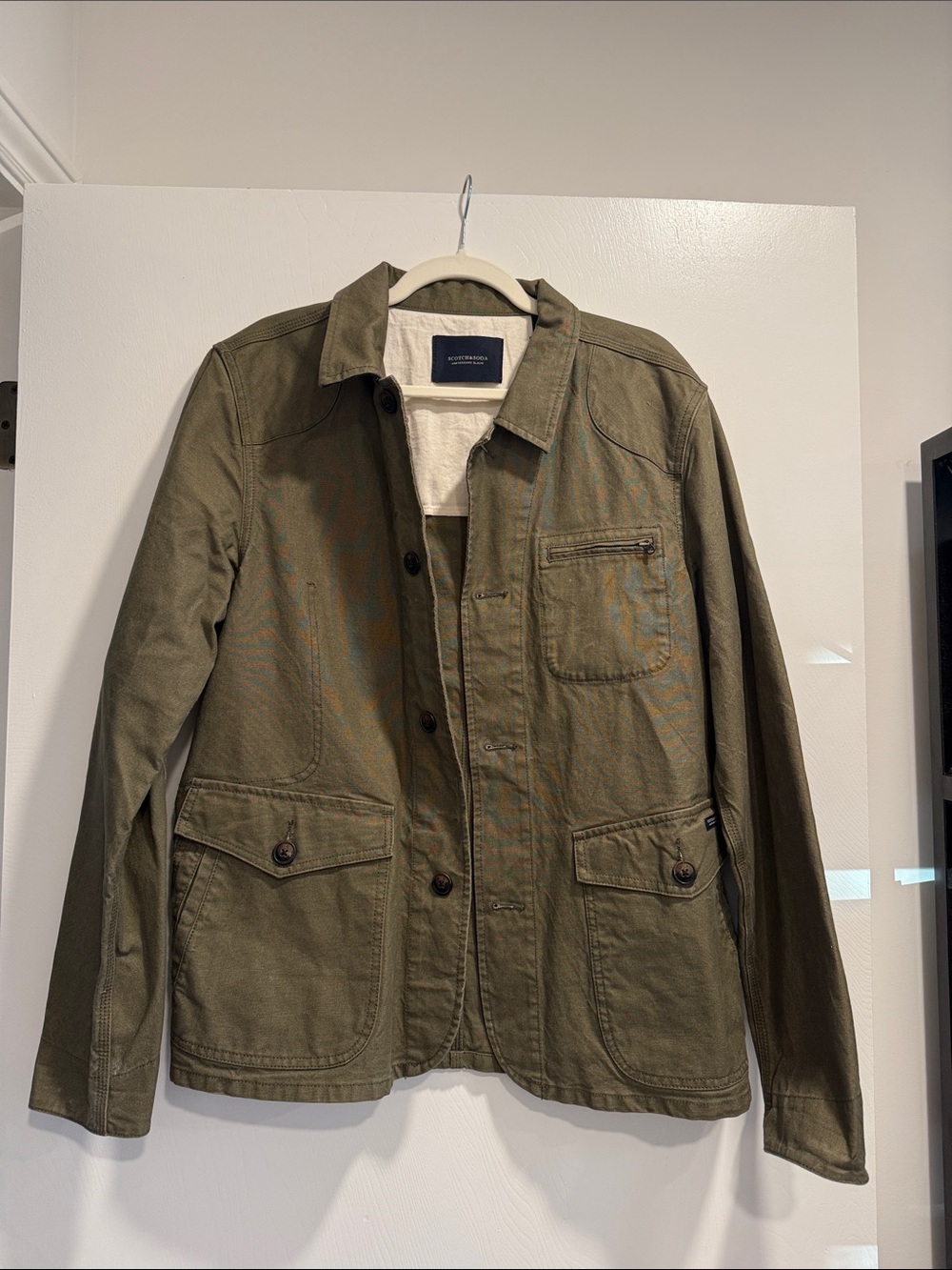 NWOT Scotch & Soda Olive Green Military Field Jacket
